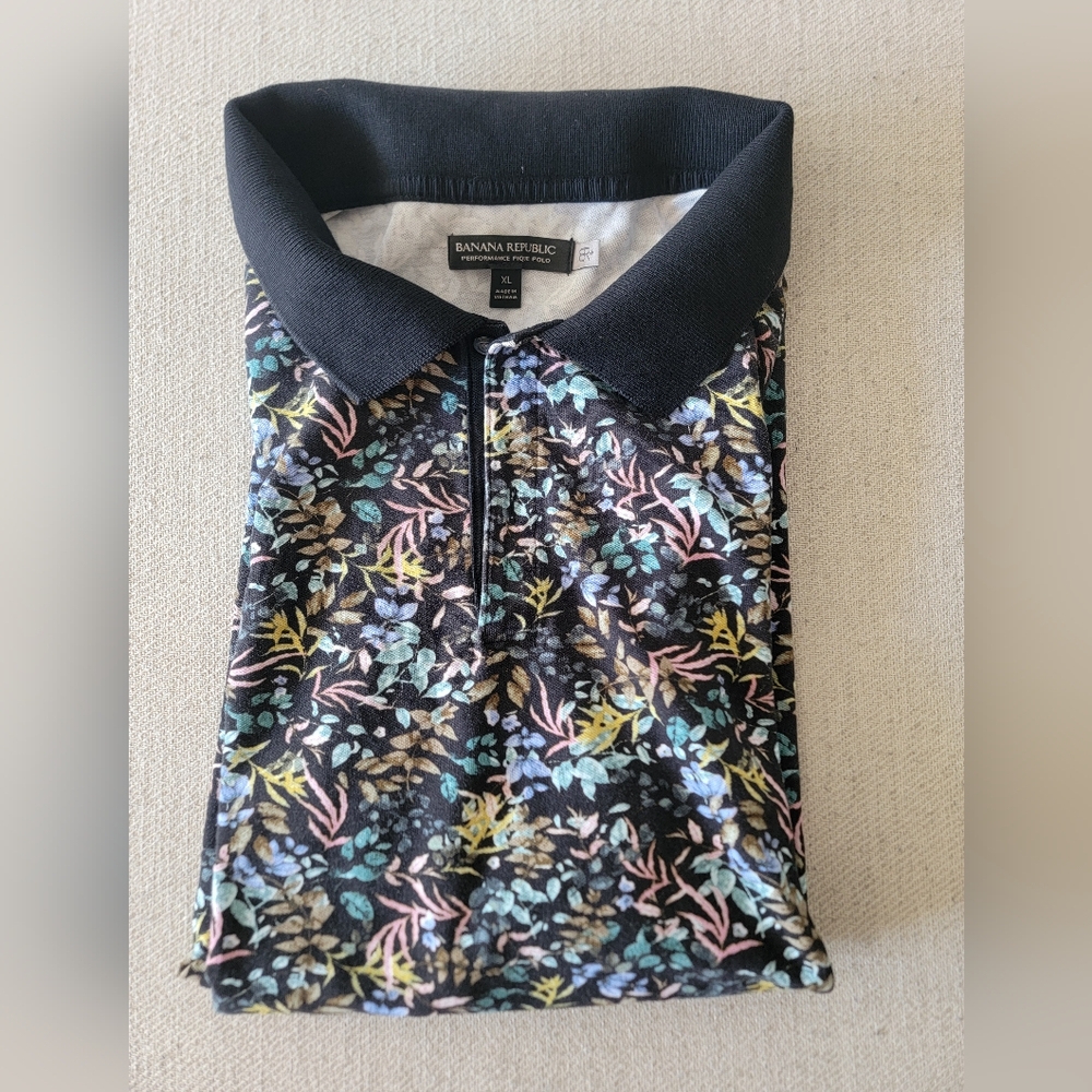 Banana Republic Floral Polo Shirt